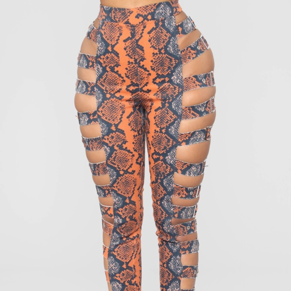 Fashion Nova Snakskin Set